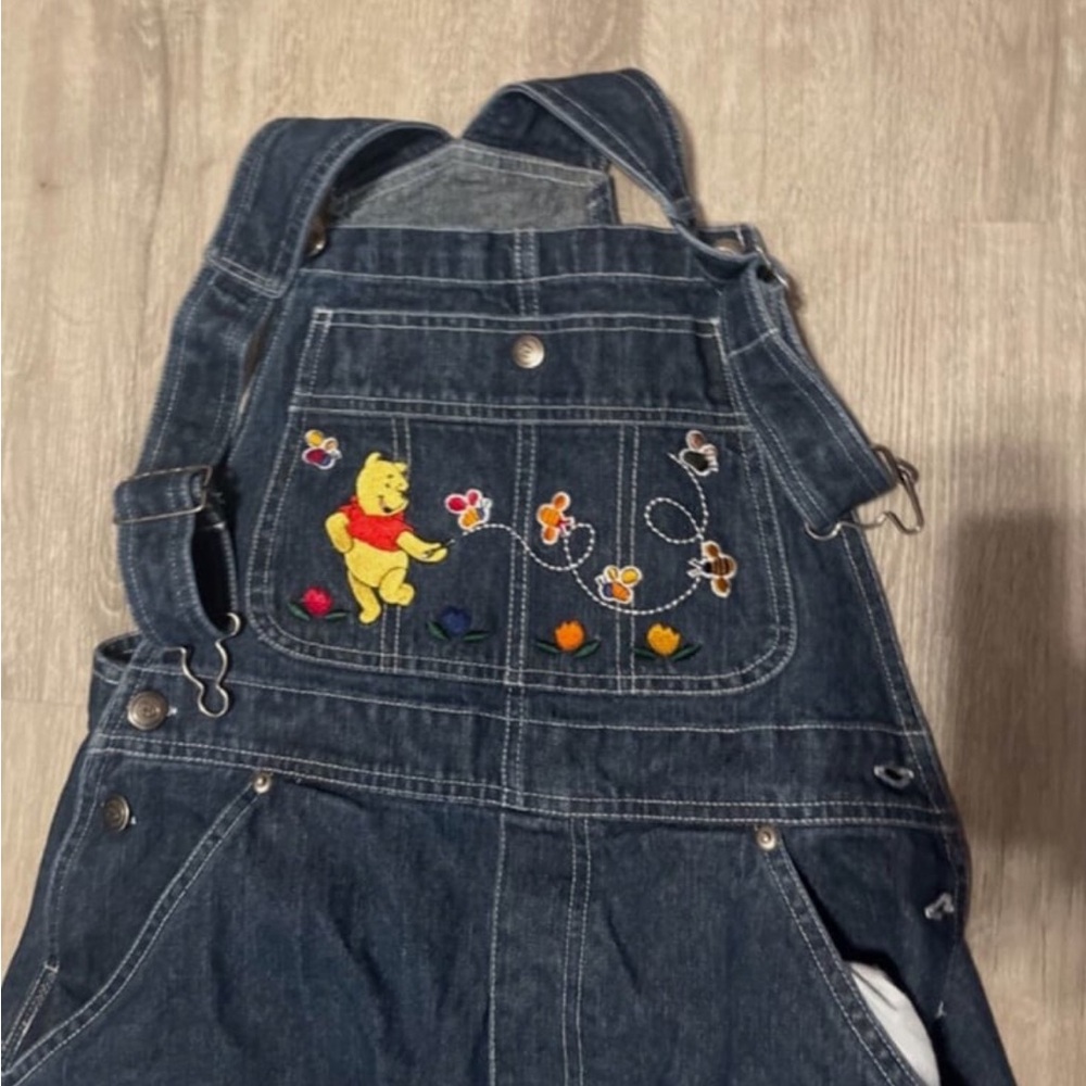 Vintage Winnie the Pooh butterfly overalls size small
